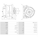 Alternator Ford Cargo 5AA/254cid, 4.2L-5